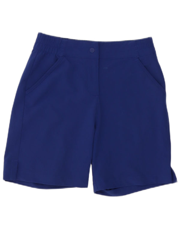 Adidas Damen Graphic Chino Shorts UK 4/6 XS W24 Marineblau Polyester