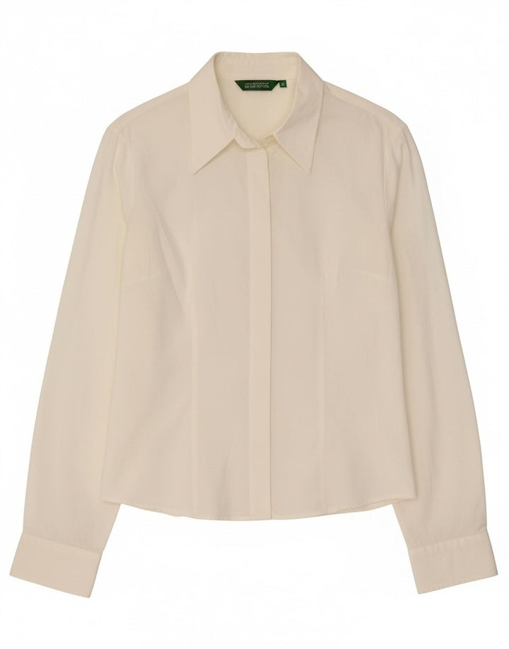 Benetton Womens Shirt UK 12 Medium White