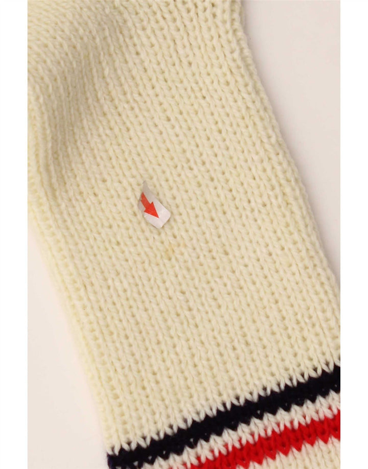 Vintage herre V-hals sweater lille hvid stribet