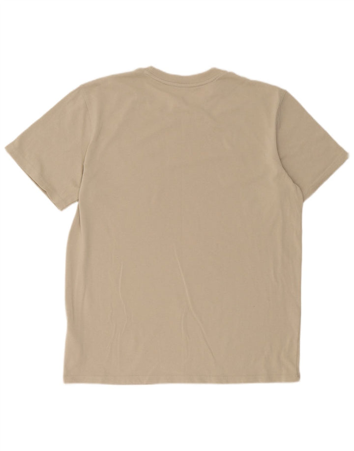 Under Armour Mens T-Shirt Top Large Beige Cotton
