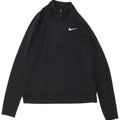 Женский пуловер с воротником на молнии NIKE Dri Fit UK 10, маленький черный цвет