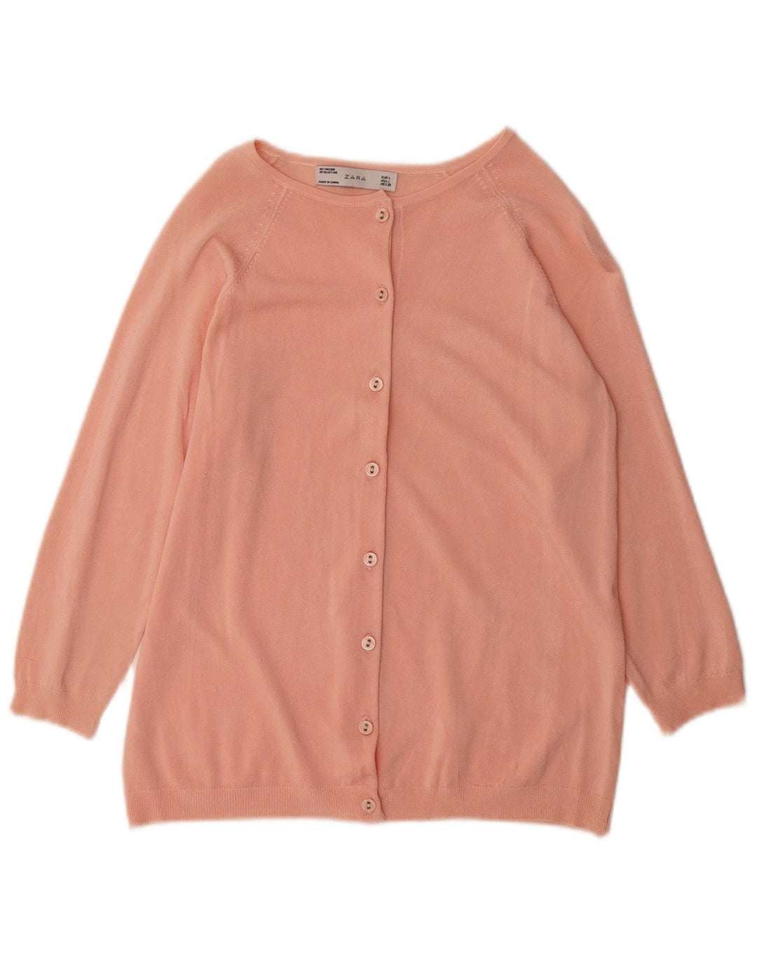 Zara Womens Cardigan Sweater UK 16 Large Pink