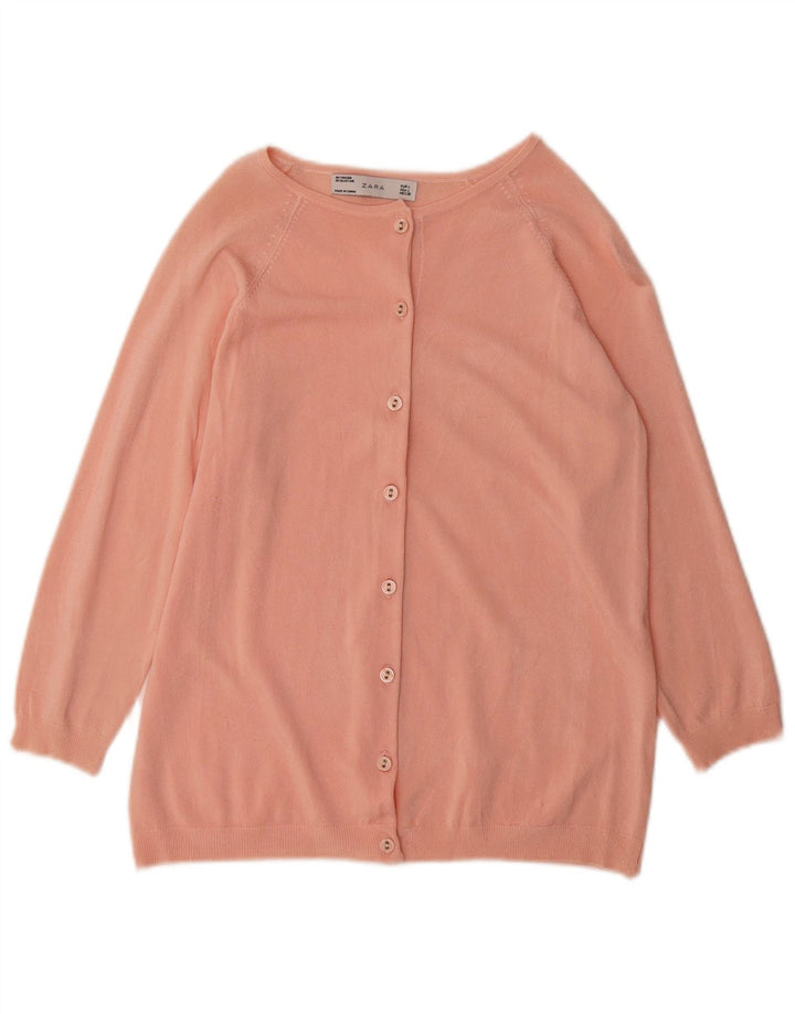 Zara Womens Cardigan Sweater UK 16 Large Pink