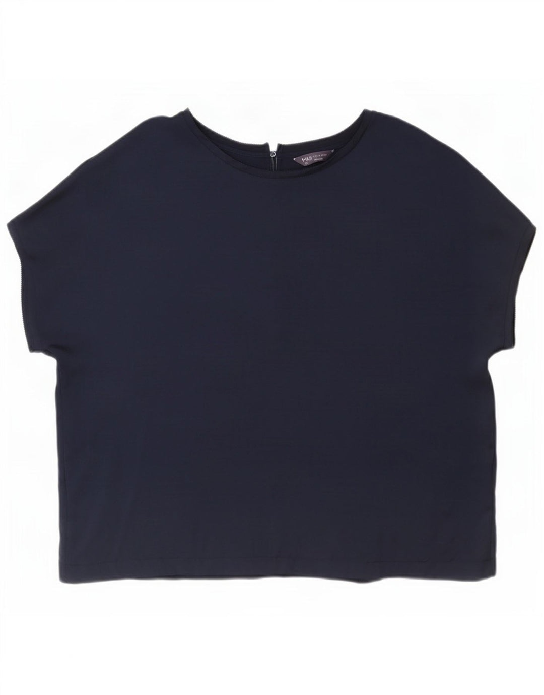 Marks & Spencer Womens Oversized Blouse Top UK 20 2XL Navy Blue
