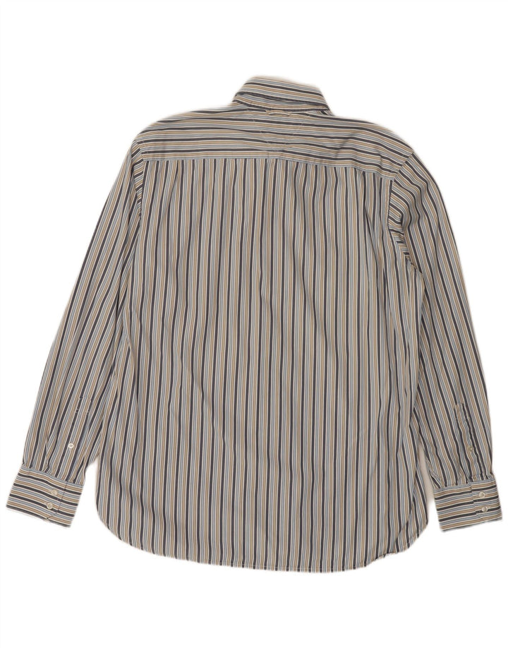 TOMMY HILFIGER Mens Shirt Large Multicoloured Striped Cotton