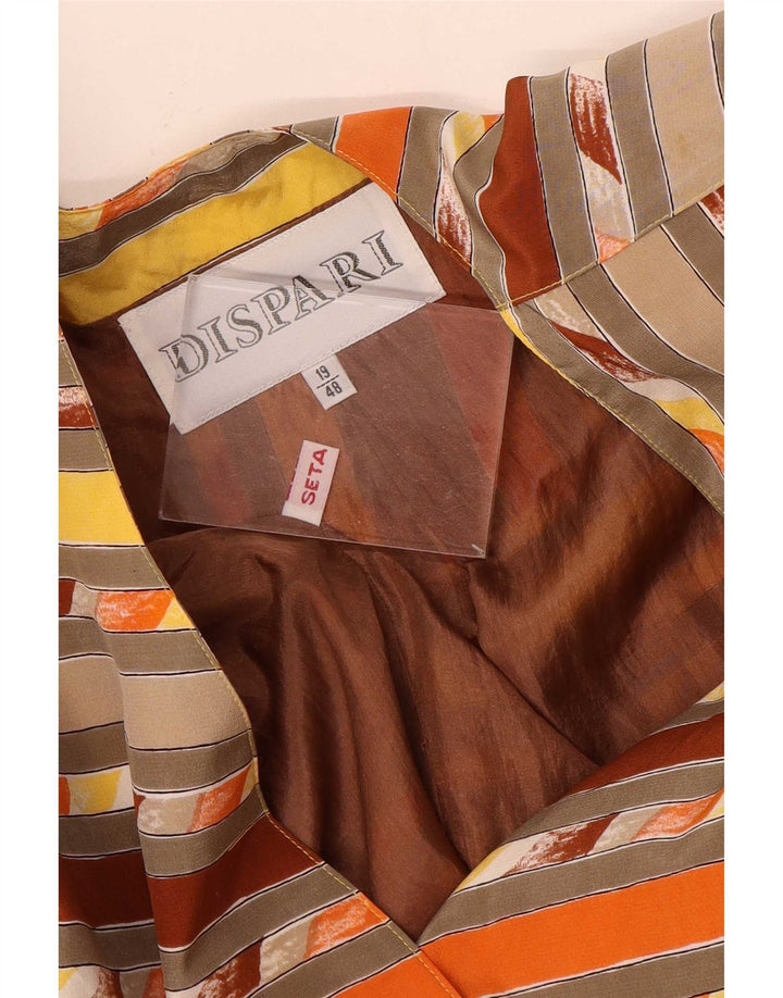 Jachetă vintage pentru femei cu 4 nasturi IT 48 XL, cu dungi multicolore
