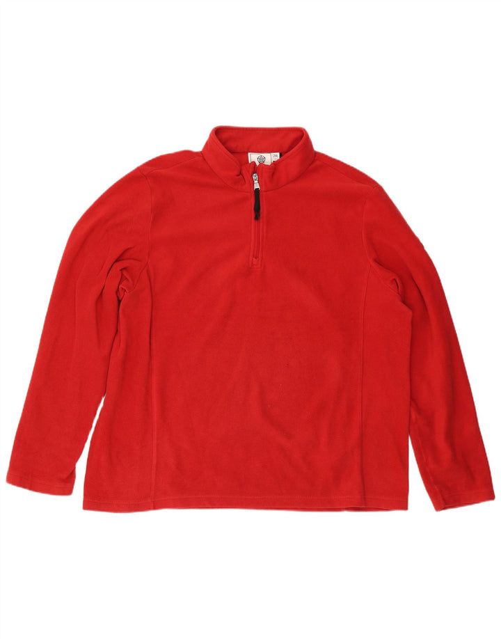 TOG 24 Mens Zip Neck Fleece Jumper 2XL Red Polyester