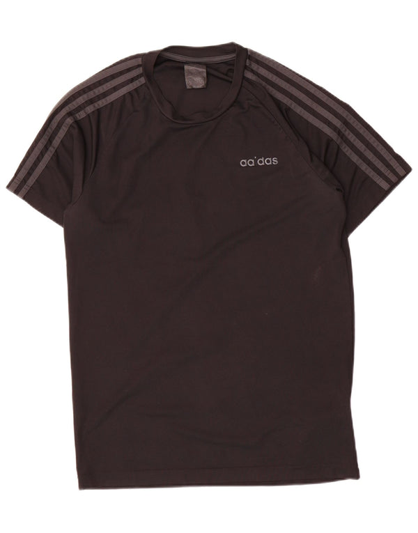 Adidas Mens T-Shirt Top Small Black Polyester