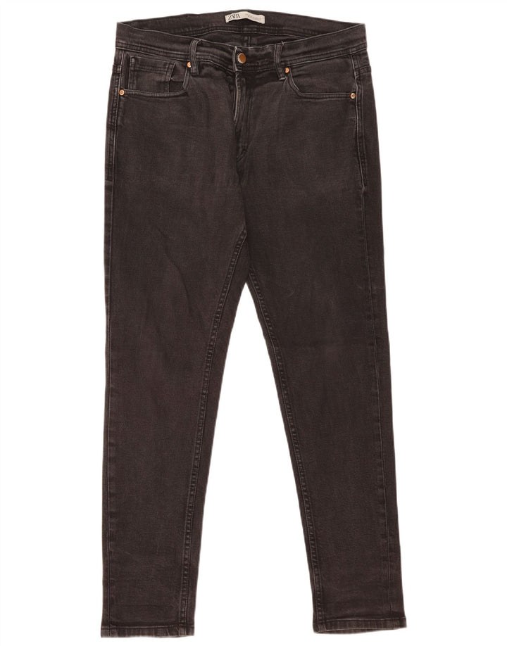 Zara Mens Slim Jeans EU 46 XL W36 L30 Black