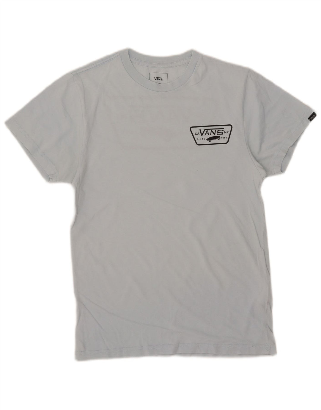 Vans Mens Custom Fit Graphic T-Shirt Top Small Blue Cotton