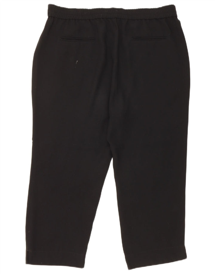 Whistles Womens Capri Trousers UK 14 Large W34 L22 Black Polyester