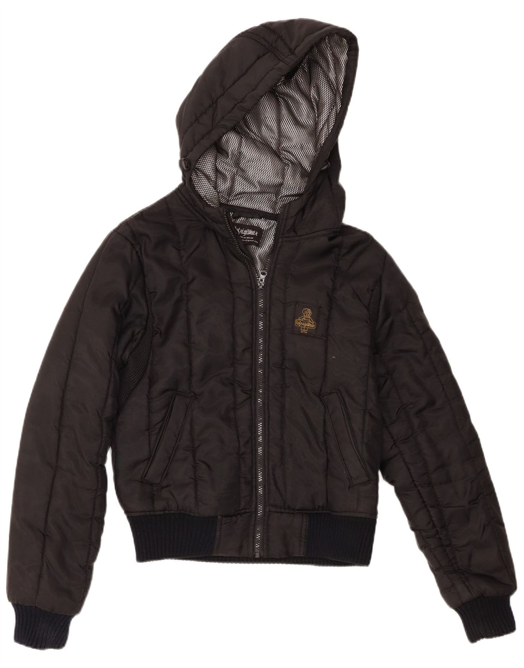 Refrigiwear Chaqueta acolchada con capucha para mujer UK 40 Mediana Poliéster negro