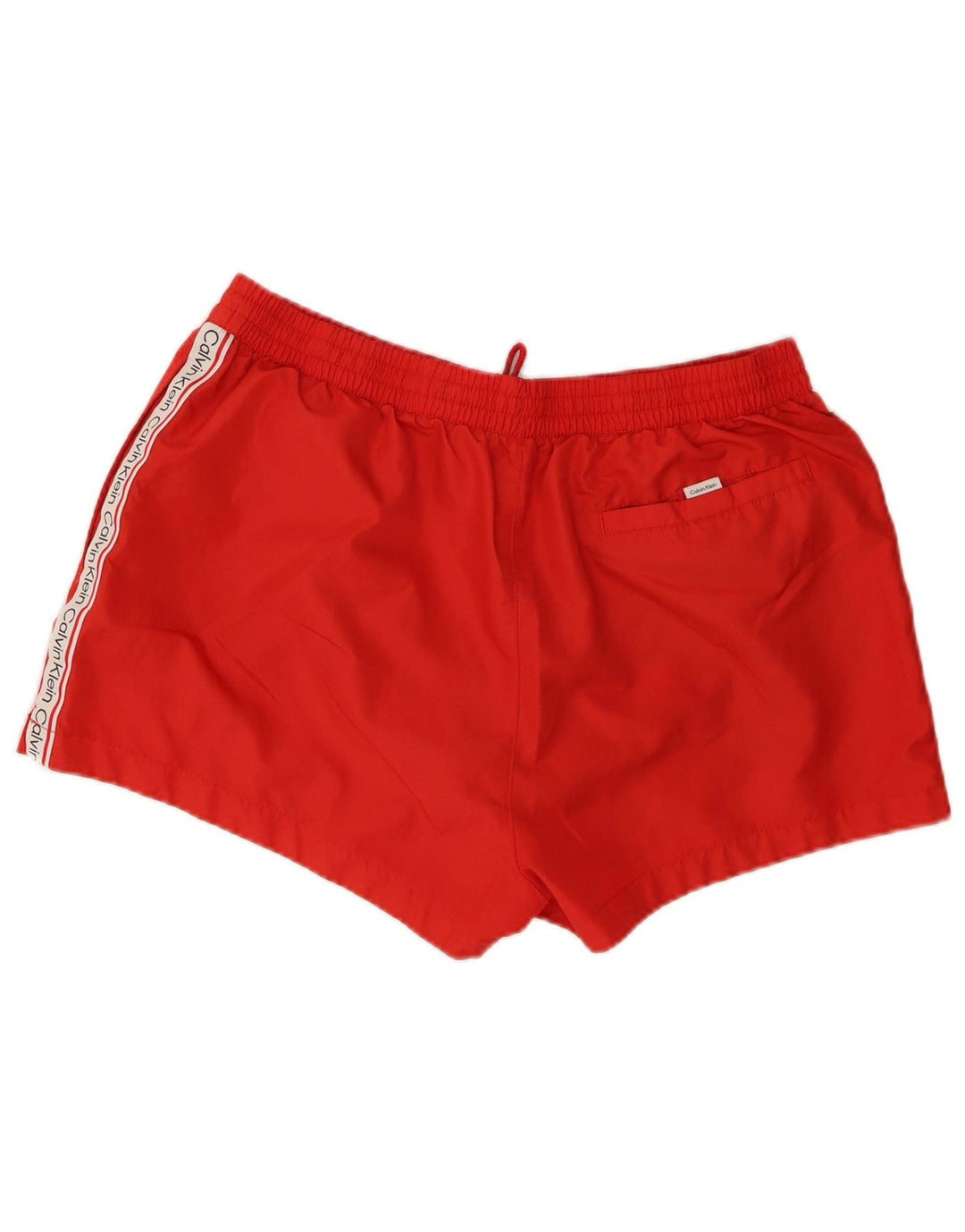 Calvin Klein Mens Graphic Sport Shorts Large Red Colourblock Polyester