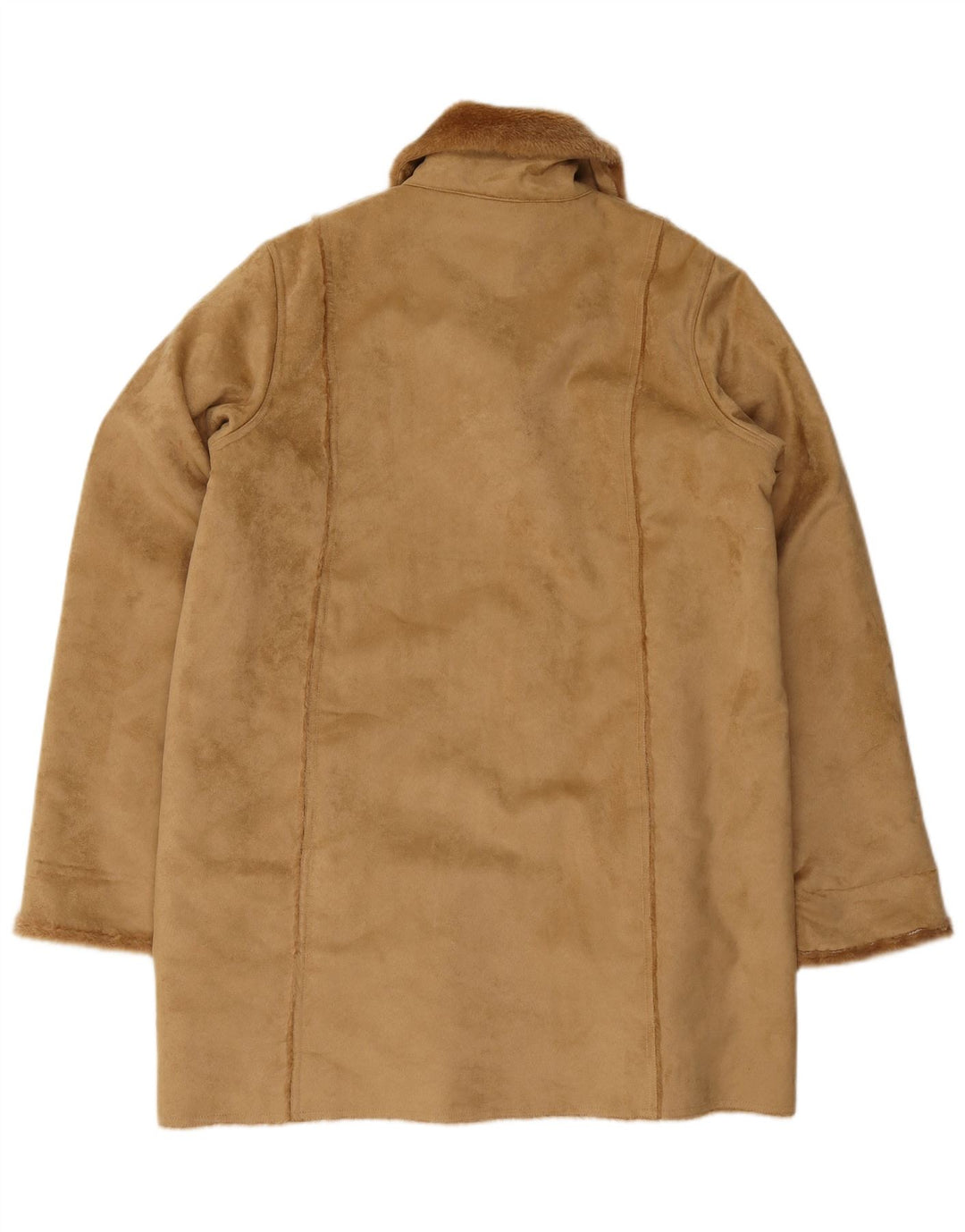 Classics Womens Sherpa Overcoat UK 18 XL Beige Polyester