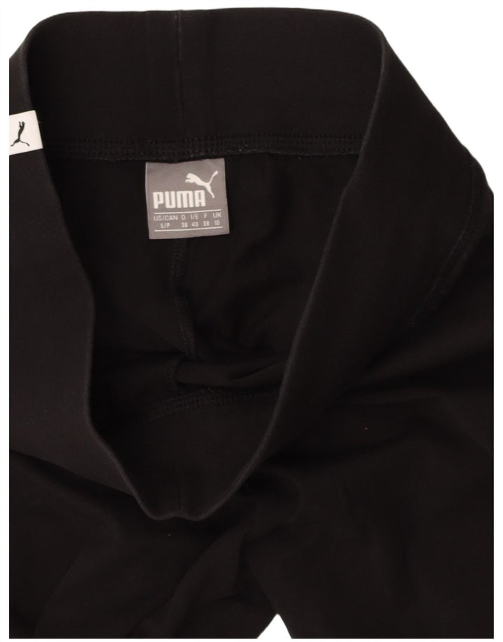 PUMA Womens Graphic Leggings UK 10 Small Black