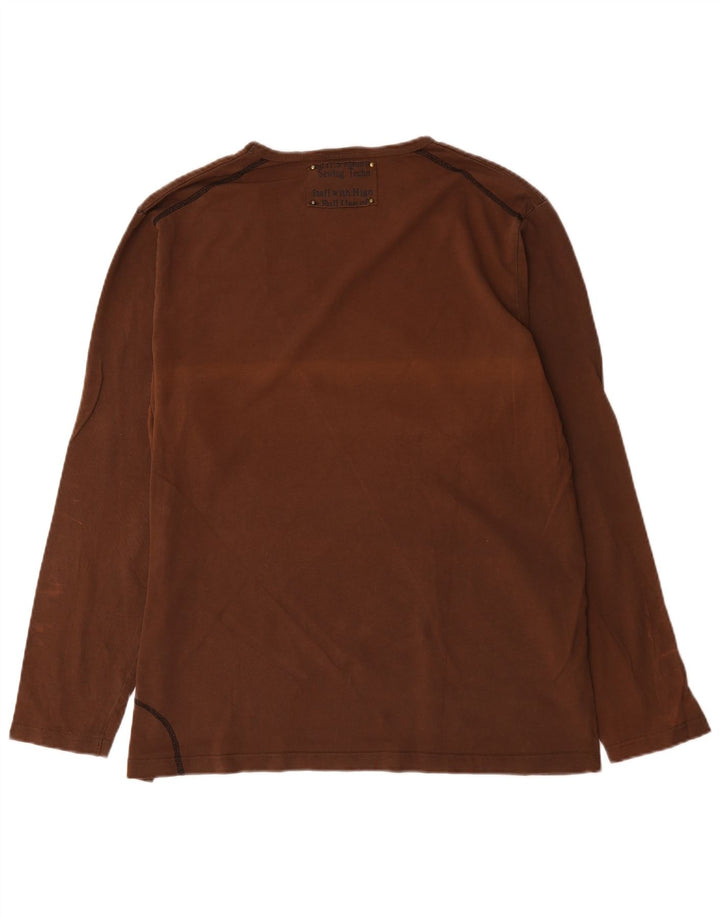 Bromfield Herre Top Langærmet 2XL Brun Bomuld