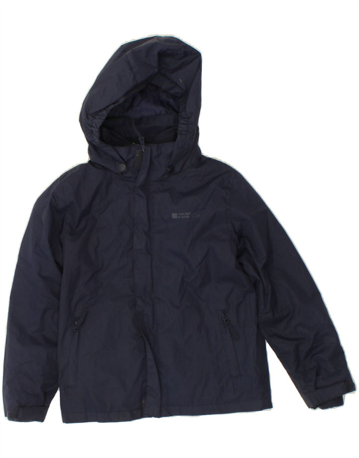 MOUNTAIN WAREHOUSE Boys Hooded Windbreaker Jacket 7-8 Years Navy Blue Vintage Mountain Warehouse and Second-Hand Mountain Warehouse from Messina Hembry 