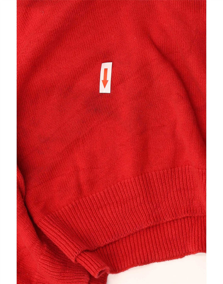 Chaps Herre V-hals sweater Stor Rød Colourblock Bomuld