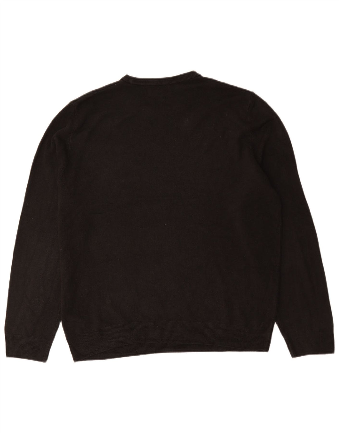 Marks & Spencer Mens Crew Neck Jumper Sweater XL Black Acrylic
