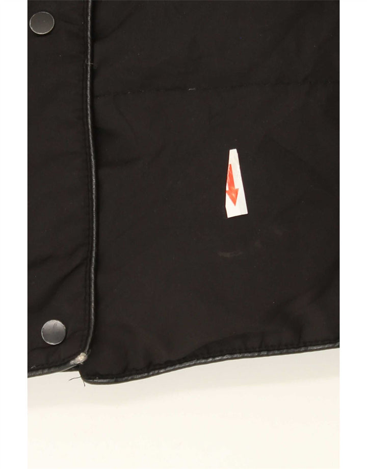 Zara Womens Hooded Padded Coat UK 14 Large Black