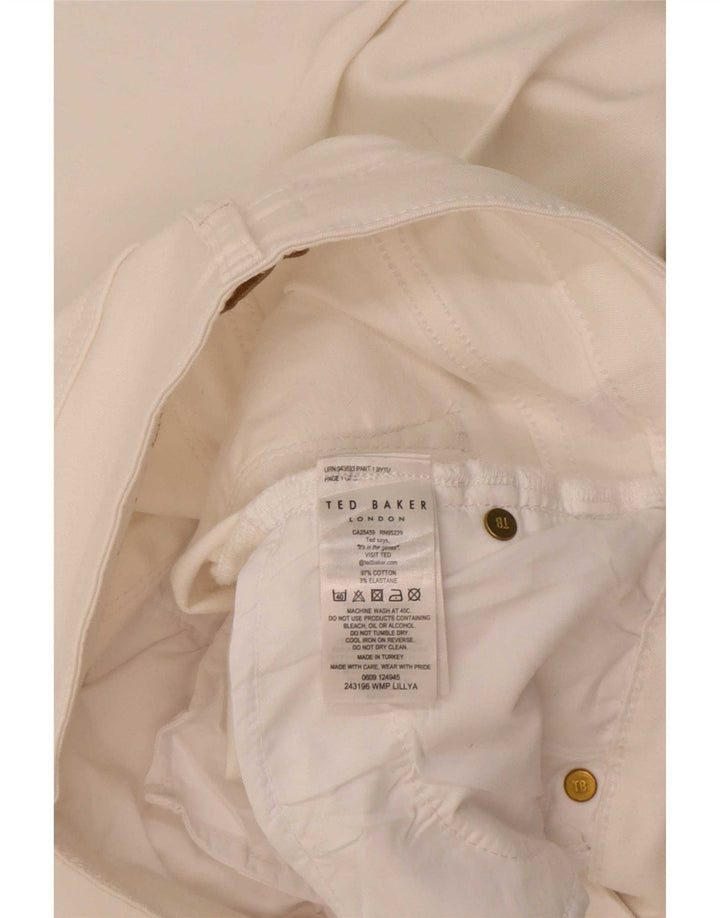 Jeans slim da donna Ted Baker W28 L26 cotone bianco