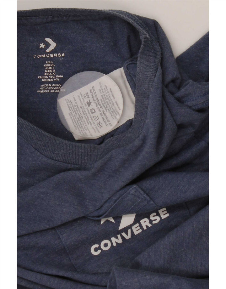 Converse T-Shirt Homme Haut Large Bleu Coton