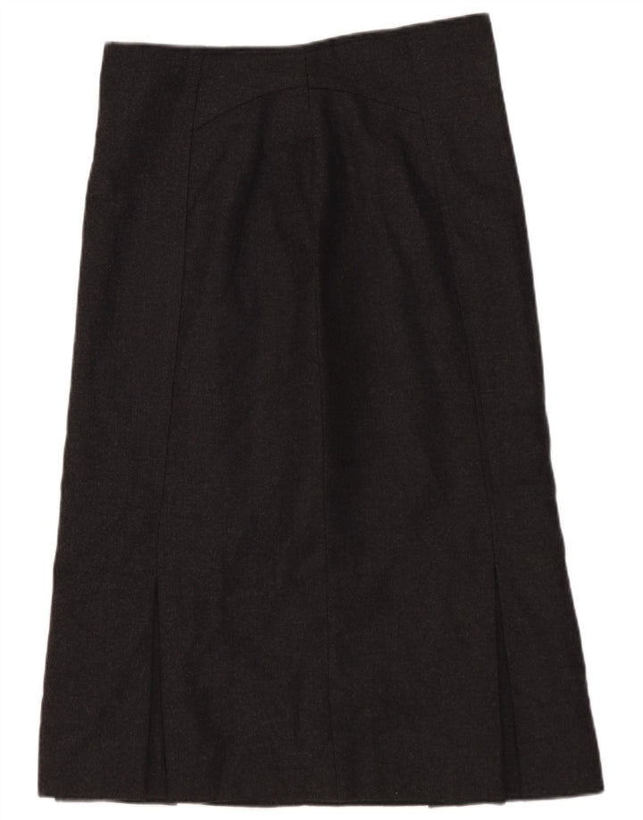 Vintage Womens A-Line Skirt IT 44 Medium W28 Grey Wool