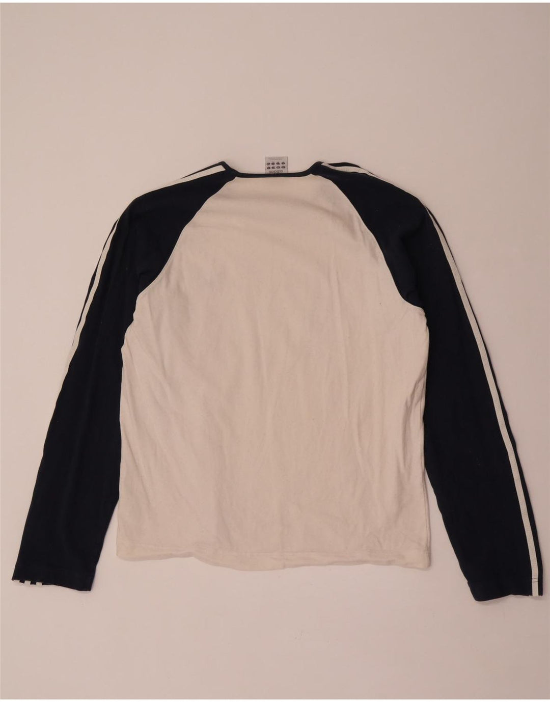 Adidas Mens Top Long Sleeve XL White Colourblock Cotton