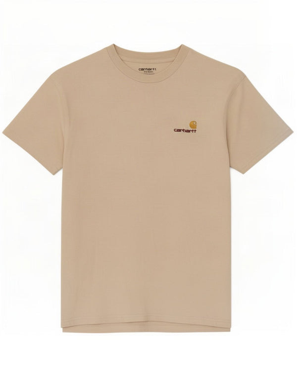 Carhartt Mens Regular T-Shirt Top Small Beige Cotton