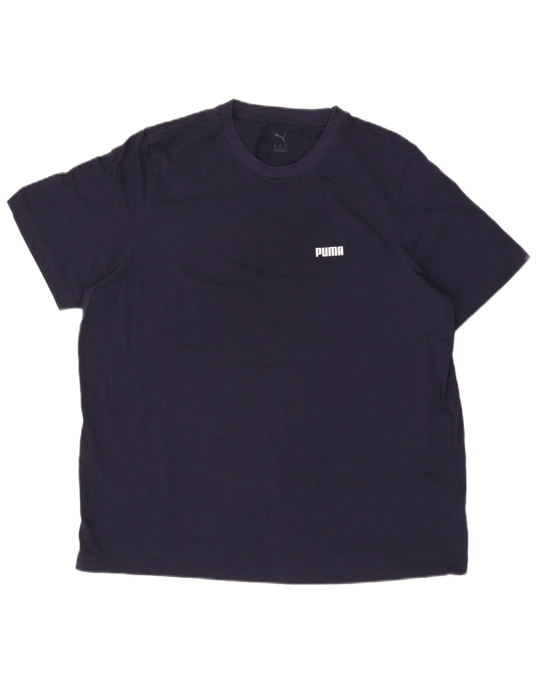 Puma Mens T-Shirt Top XL Navy Blue Cotton