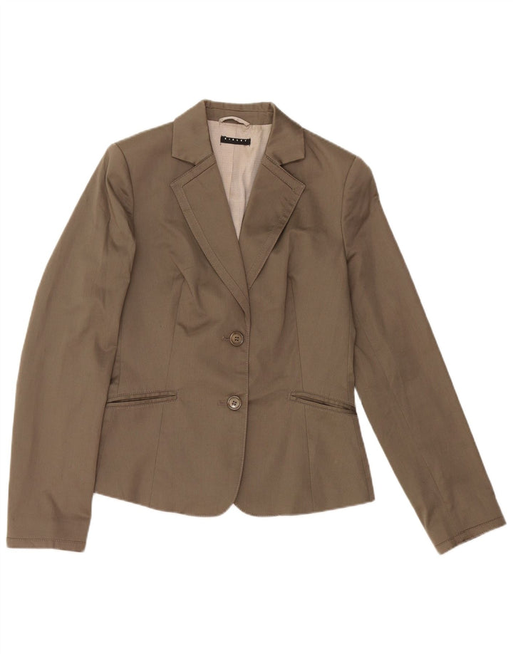 SISLEY Womens 2 Button Blazer Jacket UK 8 Small Grey