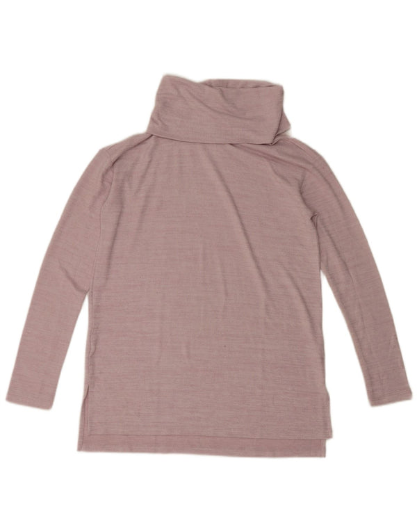 Gap Womens Oversized Top Long Sleeve UK 10 Small Pink Flecked Polyester
