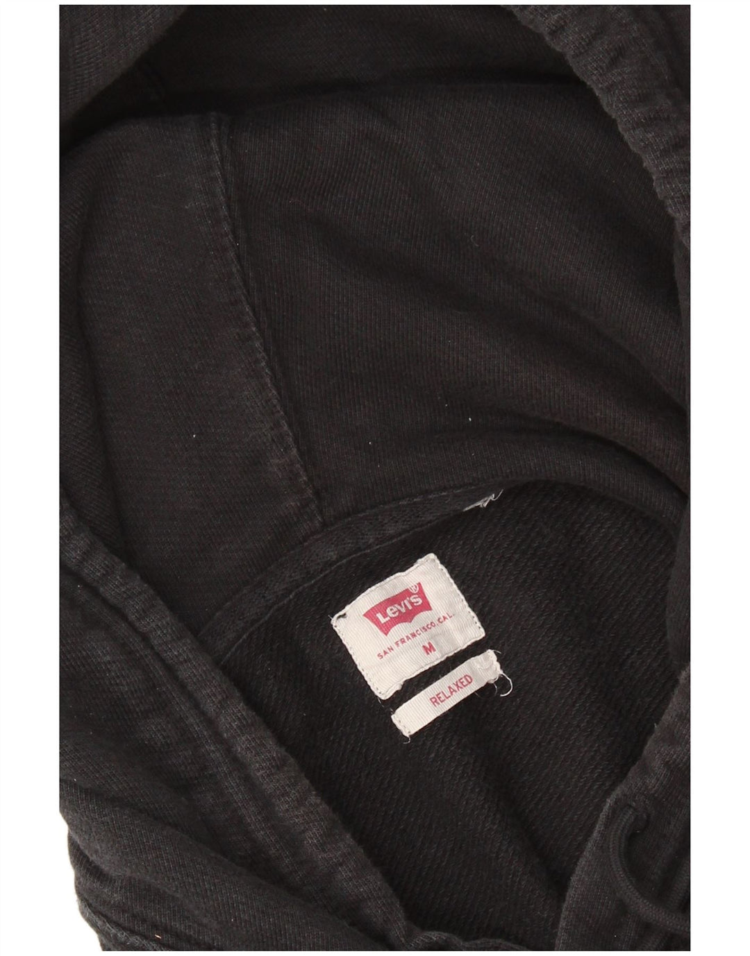 LEVI'S Mens Relaxed Graphic Hoodie Jumper Medium Black