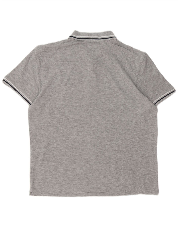 LOTTO Mens Polo Shirt Large Grey Cotton