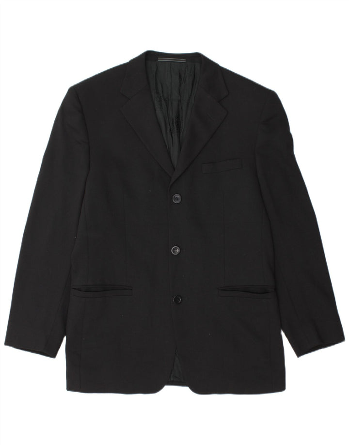 Versace Herre 3-knaps blazerjakke IT 48 Medium Sort Uld