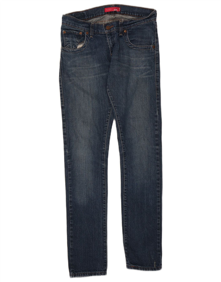 Damskie jeansy Levi's 504 Tilted US 5 Medium W30 L32 Niebieska bawełna