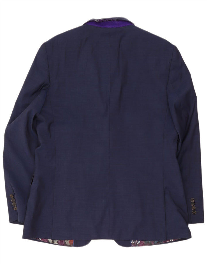 Ted Baker Herren-Blazer mit 2 Knöpfen, UK 44, 2XL, marineblaue Wolle