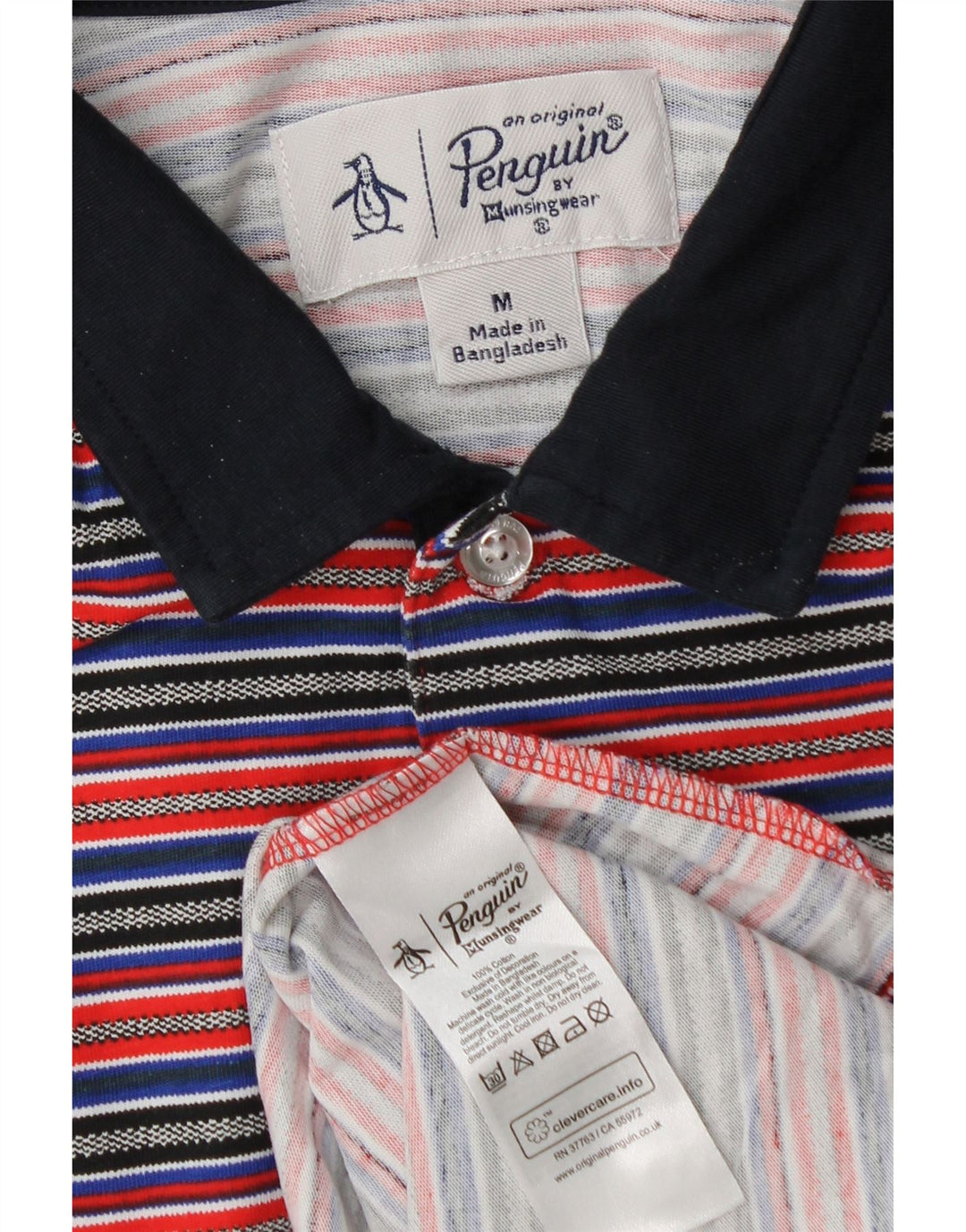 Penguin Herre poloshirt Medium flerfarvet stribet bomuld