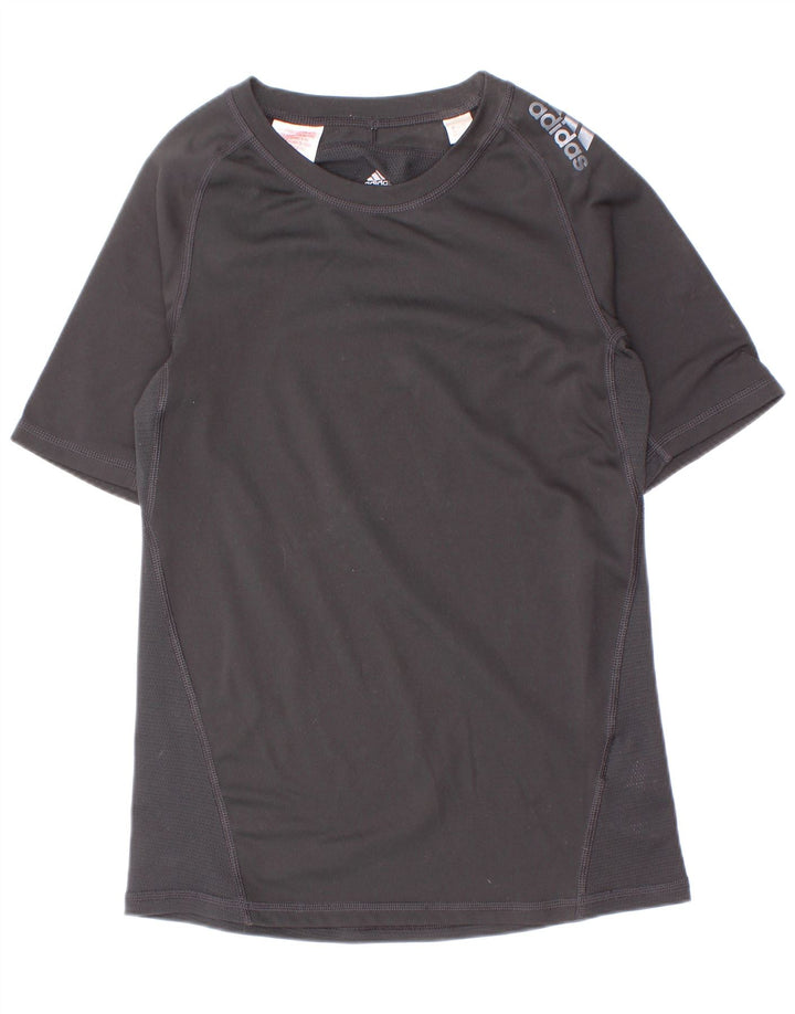 Adidas Boys Climacool T-Shirt Top 11-12 Years Black Polyester