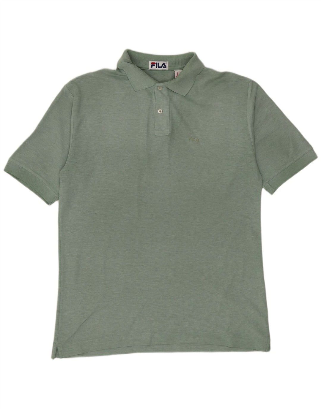 Polo da uomo Fila in cotone verde medio