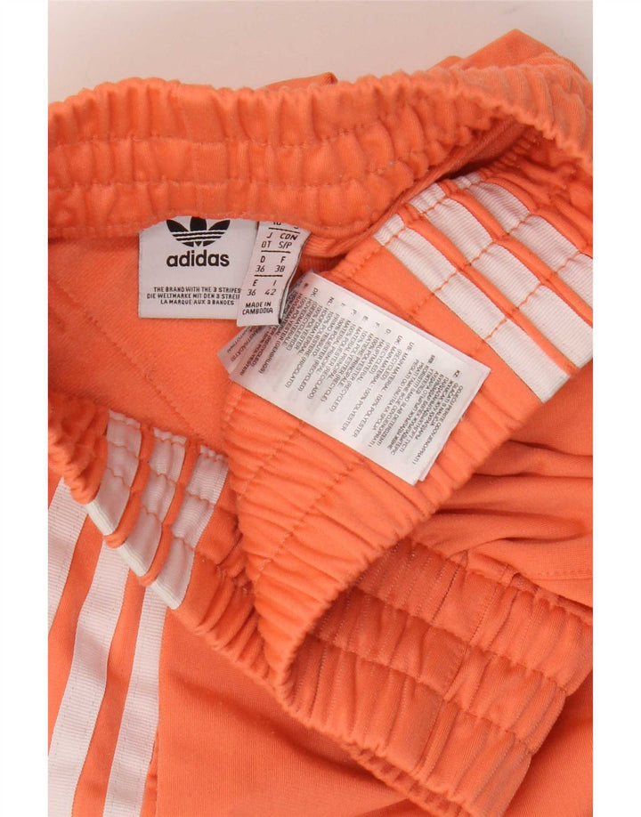 Pantaloncini sportivi da donna Adidas UK 10 Small arancione poliestere