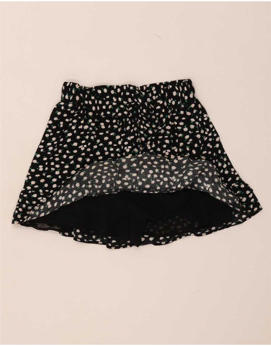 Zara Womens Skort UK 10 Small Black Floral