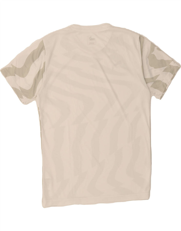 PUMA Mens T-Shirt Top Large White Striped Polyester Vintage Puma and Second-Hand Puma from Messina Hembry 