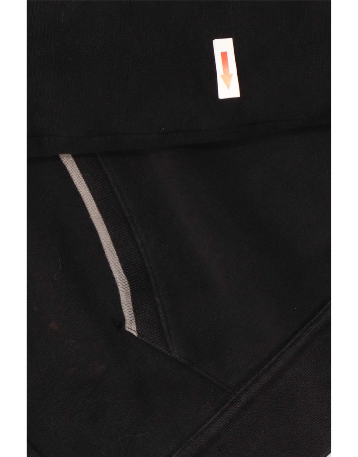 Maglione con cappuccio e zip da uomo Armani grande in cotone nero