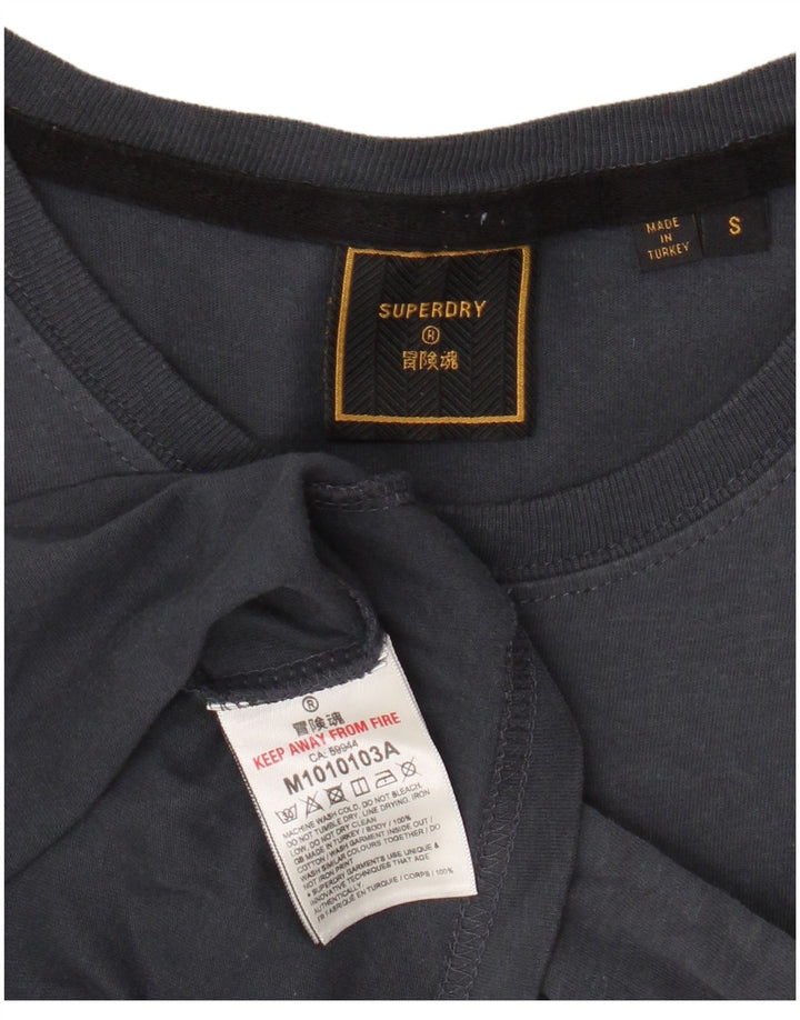 Superdry Grafisk T-shirt top til mænd, lille grå bomuld