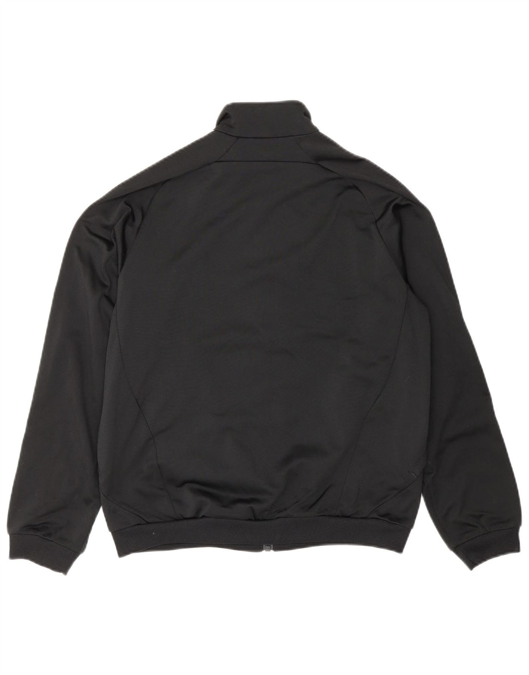 ADIDAS Boys Tracksuit Top Jacket 11-12 Years Black Polyester