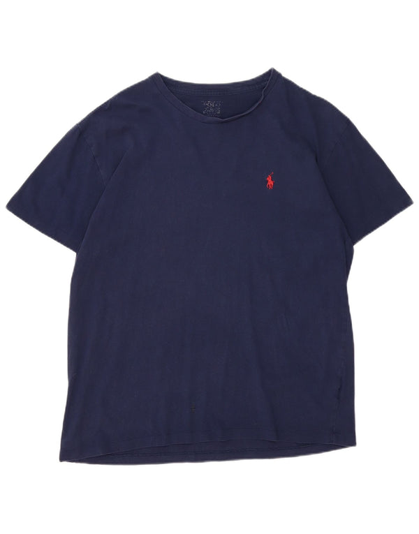 Polo Ralph Lauren Mens T-Shirt Top Medium Navy Blue Cotton