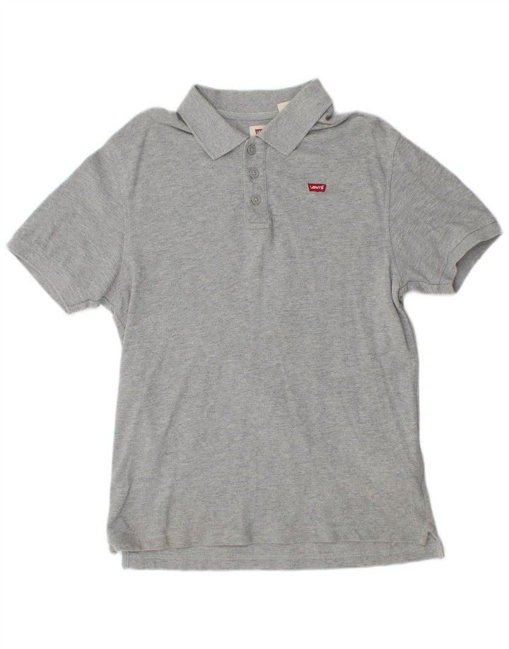 Polo Levi's da uomo piccola in cotone grigio