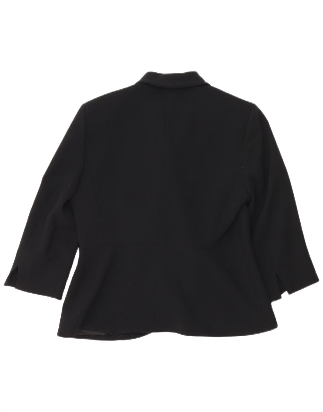 Giacca blazer da donna Max Mara con maniche a 3/4 e 1 bottone, UK 12, rayon nero medio