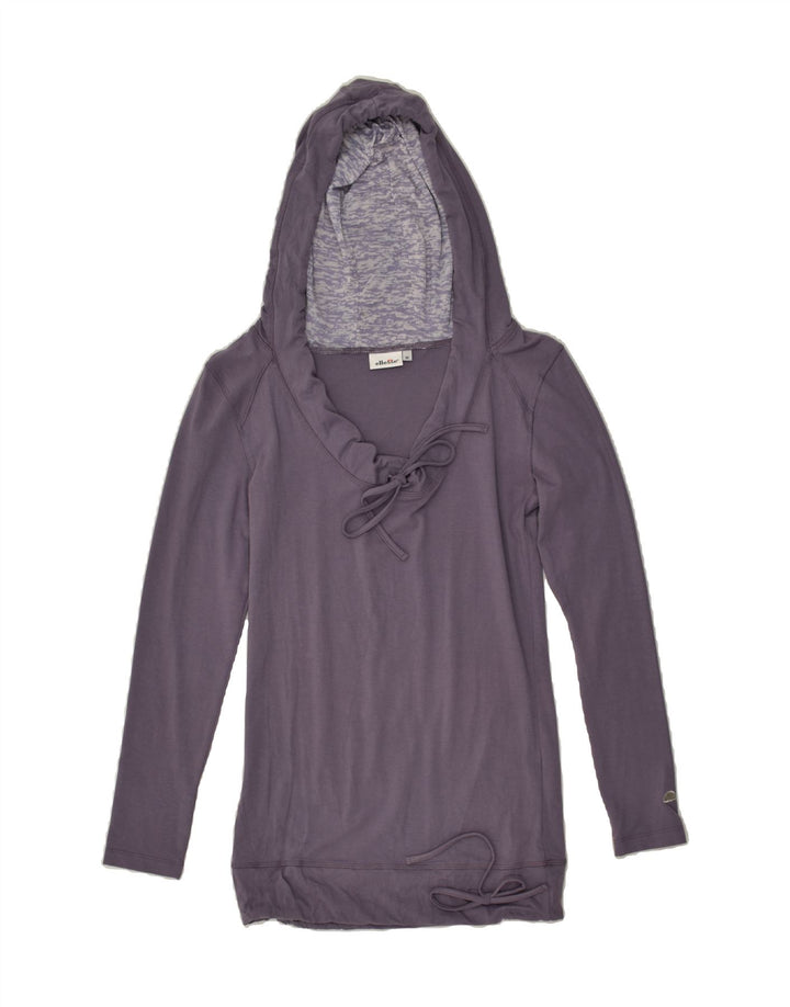 ELLESSE Womens Hoodie Jumper UK 12 Medium Purple Cotton | Vintage Ellesse | Thrift | Second-Hand Ellesse | Used Clothing | Messina Hembry 